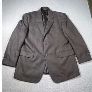 Jos. A. Banks Men’s 46R Brown 100% Wool 2-Button Blazer Sport Coat Office Jacket